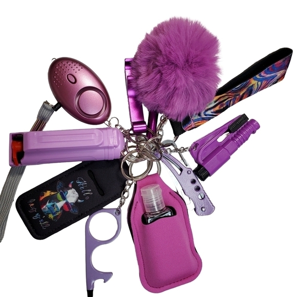 no brand Accessories - 11 piece self defense keychain colorful cow